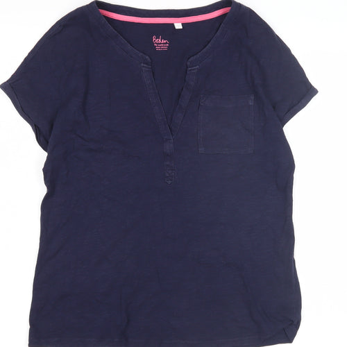 Boden Women's Blue XS Henley T-Shirt Casual