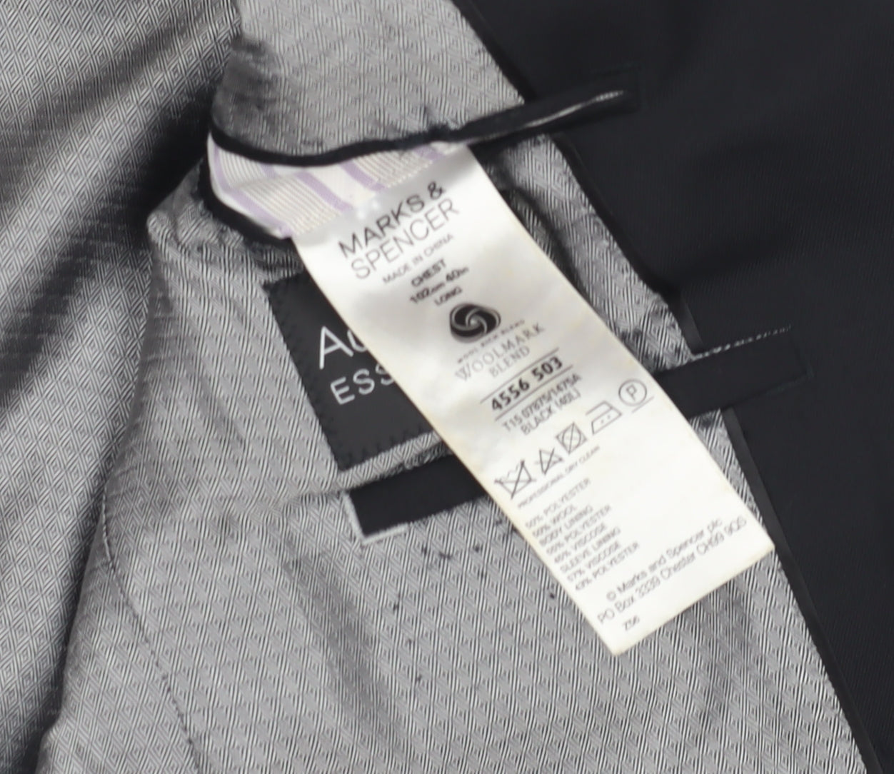 Marks & Spencer Men's Black Blazer 40 Regular