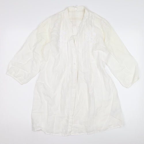 Marks and Spencer Women's White Cotton Cover Up Size 10