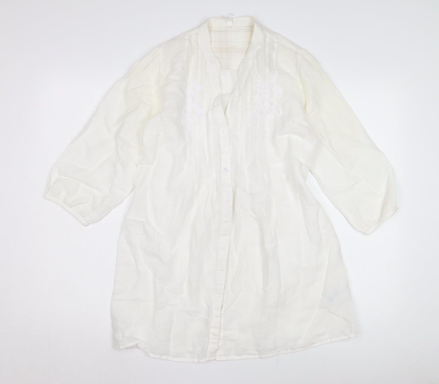 Marks and Spencer Women's White Cotton Cover Up Size 10