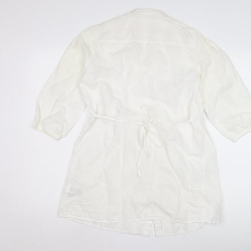 Marks and Spencer Women's White Cotton Cover Up Size 10