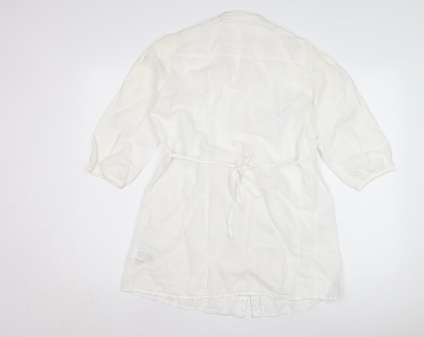 Marks and Spencer Women's White Cotton Cover Up Size 10