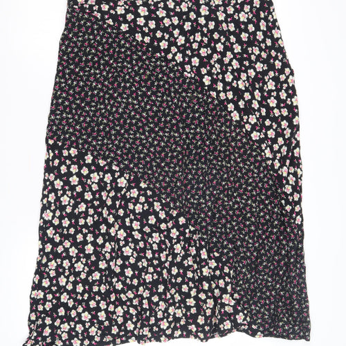 Isle Collection Women's Black Floral Skirt Size 16