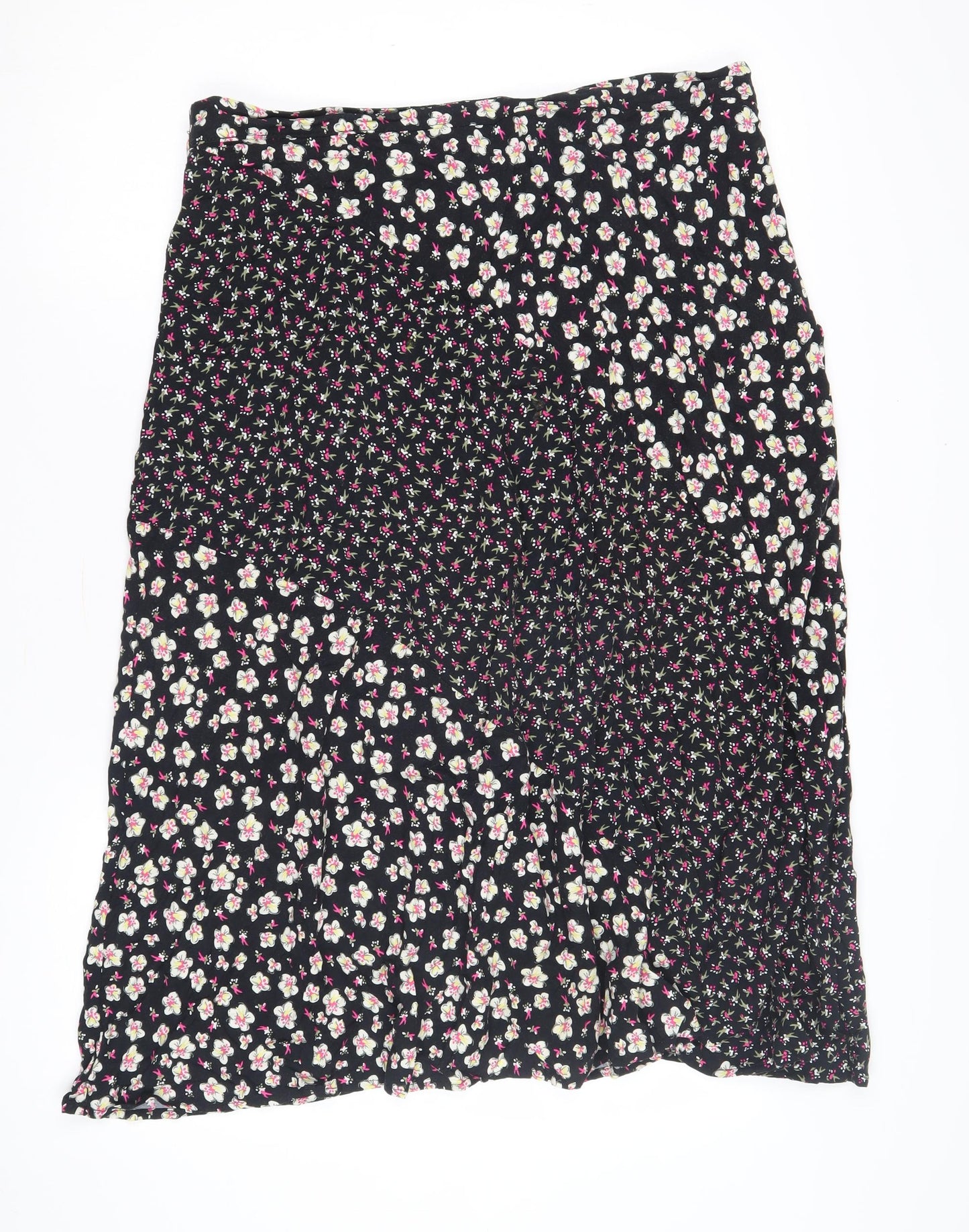 Isle Collection Women's Black Floral Skirt Size 16