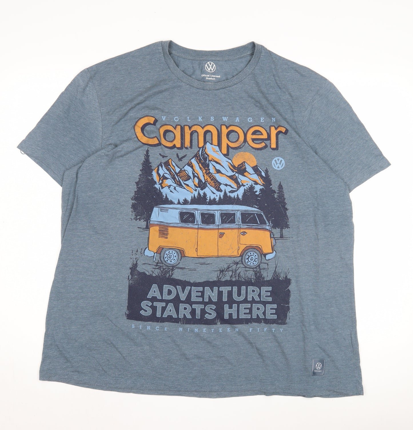 Volkswagen Men’s Blue XL Camper Adventure T-Shirt