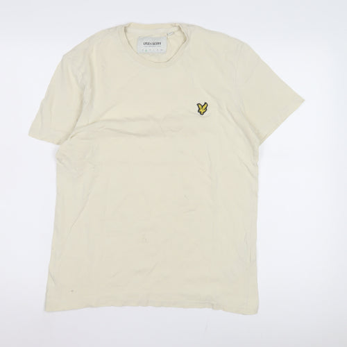 Lyle & Scott Beige Men's Crew Neck T-Shirt - Medium
