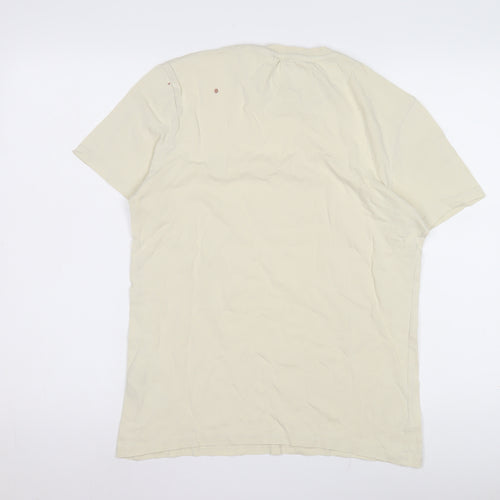 Lyle & Scott Beige Men's Crew Neck T-Shirt - Medium