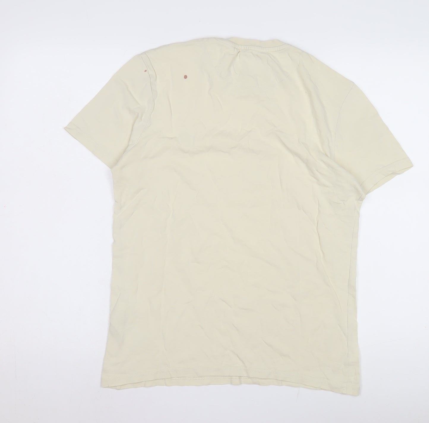 Lyle & Scott Beige Men's Crew Neck T-Shirt - Medium
