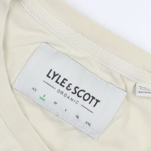 Lyle & Scott Beige Men's Crew Neck T-Shirt - Medium