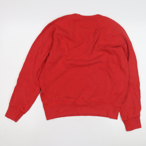 UNIQLO Women Red Sweatshirt, Size S, Classic Crewneck