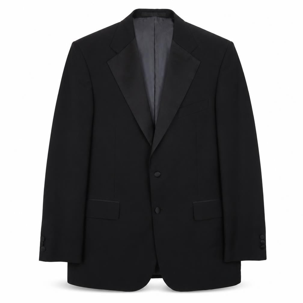 Front view of Marks & Spencer Men's Black Tuxedo Blazer, size 40L