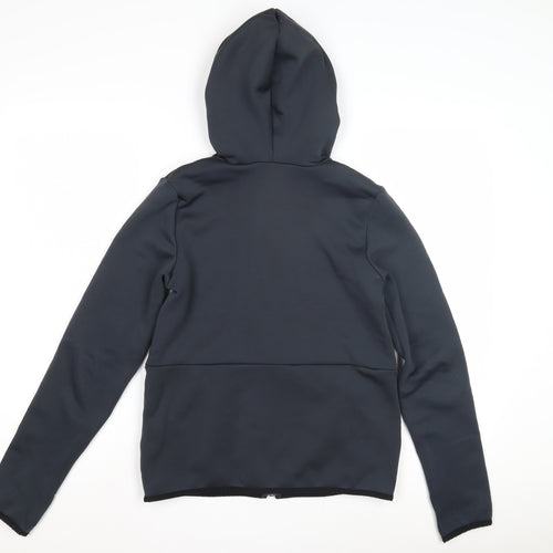 Decathlon Boys Black Hooded Full Zip Fleece Hiking Hoodie 12-13 Years