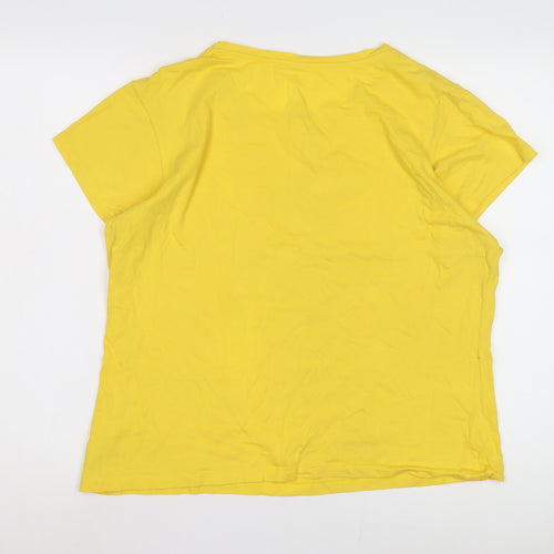 Disney Women's Yellow Winnie the Pooh T-Shirt Size 16