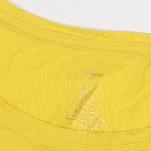 Disney Women's Yellow Winnie the Pooh T-Shirt Size 16