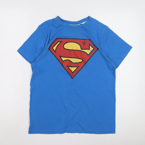Superman Men's Medium Blue Graphic T-Shirt
