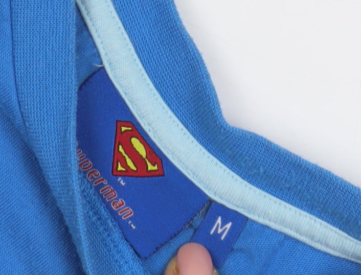 Superman Men's Medium Blue Graphic T-Shirt