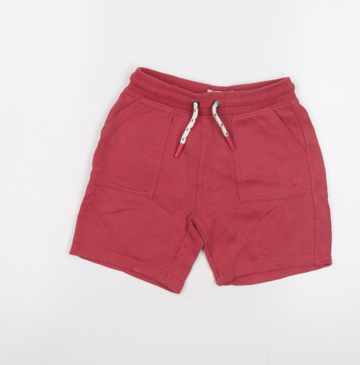FatFace Girls Red Sweat Shorts 6-7 Years with Drawstring Waist