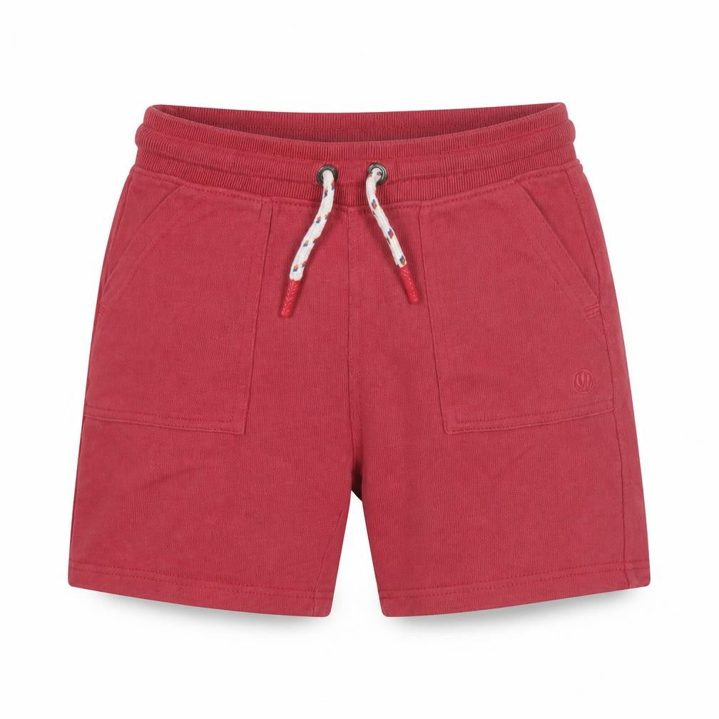 FatFace Girls Red Sweat Shorts 6-7 Years with Drawstring Waist