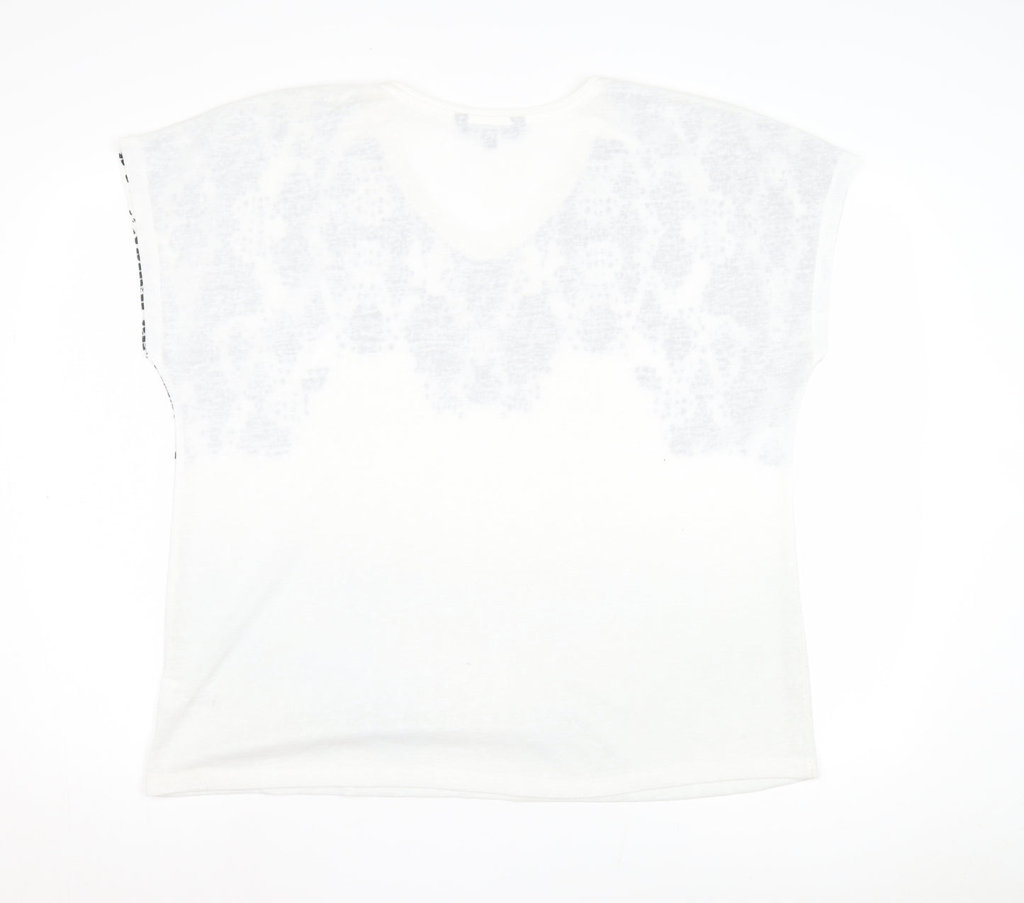 Bonmarché Women's White Animal Print T-Shirt Size 18