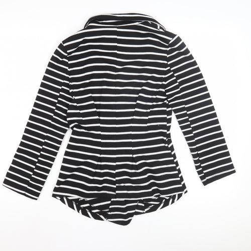 Poetry Women's Black Stripe Blazer, Size S