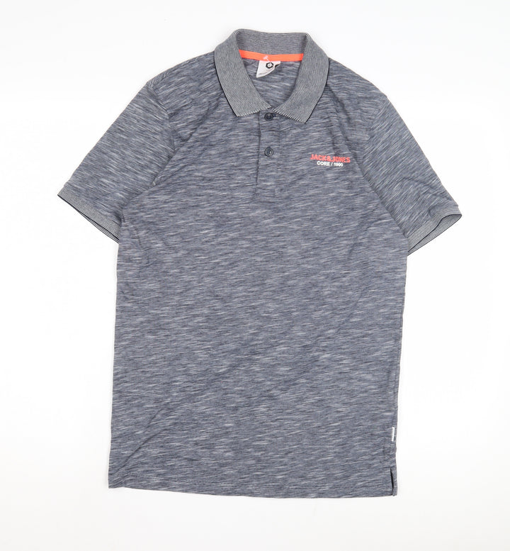 Jack & Jones Men's Grey Polo Shirt Size S