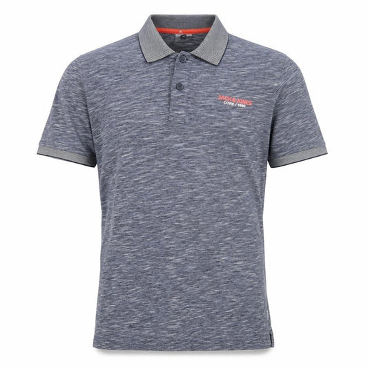 Front view of Jack & Jones Men's Grey Polo Shirt, size S
