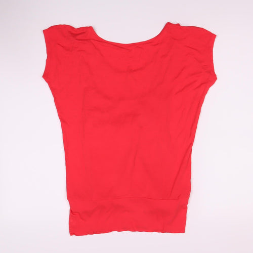Bench Women's Red Scoop Neck T-Shirt Size S
