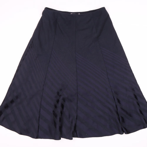 Marks and Spencer Women's Black Midi A-Line Skirt UK 10