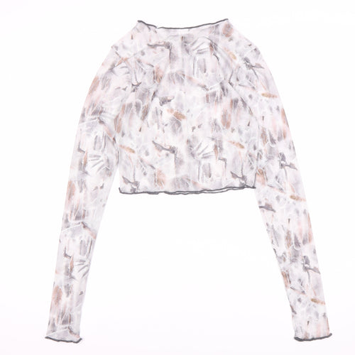 Sisters + Seekers Women's Cropped Mesh Top, Size 8