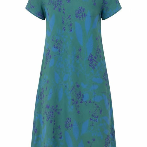 Marks and Spencer Women's Green Floral Dress, Size 12