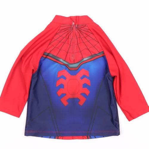 Tesco Spider-Man Rash Guard - Unisex Baby, Red/Blue, 24M