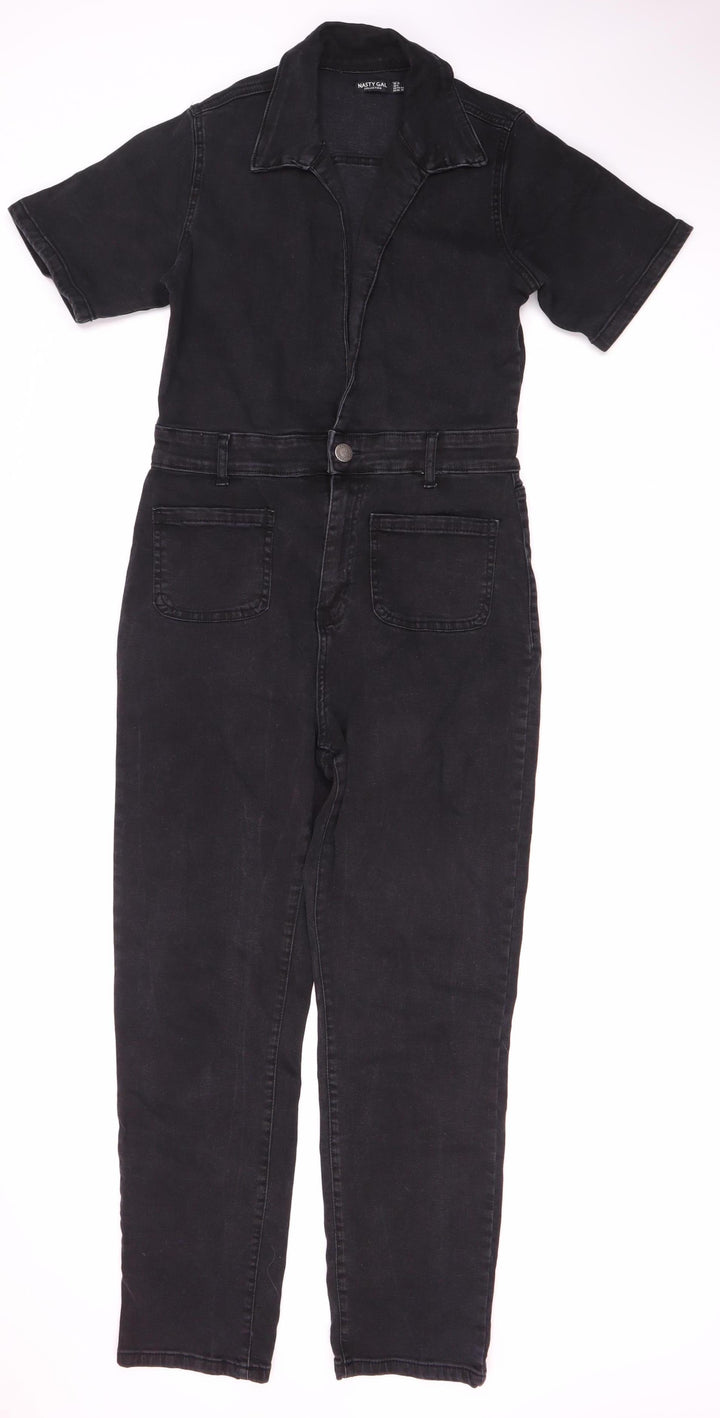 Nasty Gal Women's Black Belted Jumpsuit Size 12