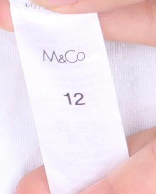M&Co Women's Ivory Floral Cap Sleeve T-Shirt Size 12