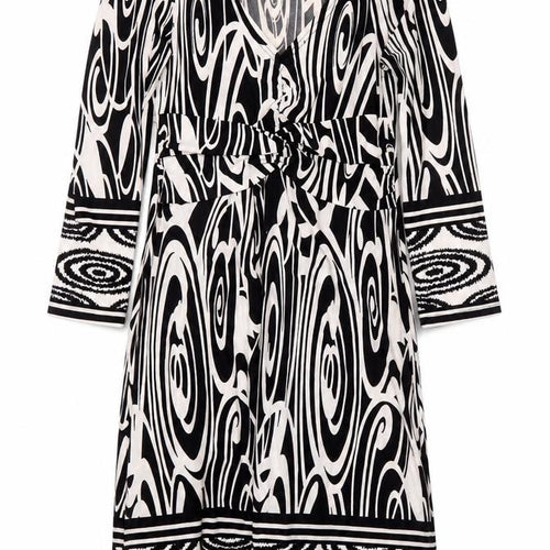 M&Co Women's Black Animal Print Dress Size 10