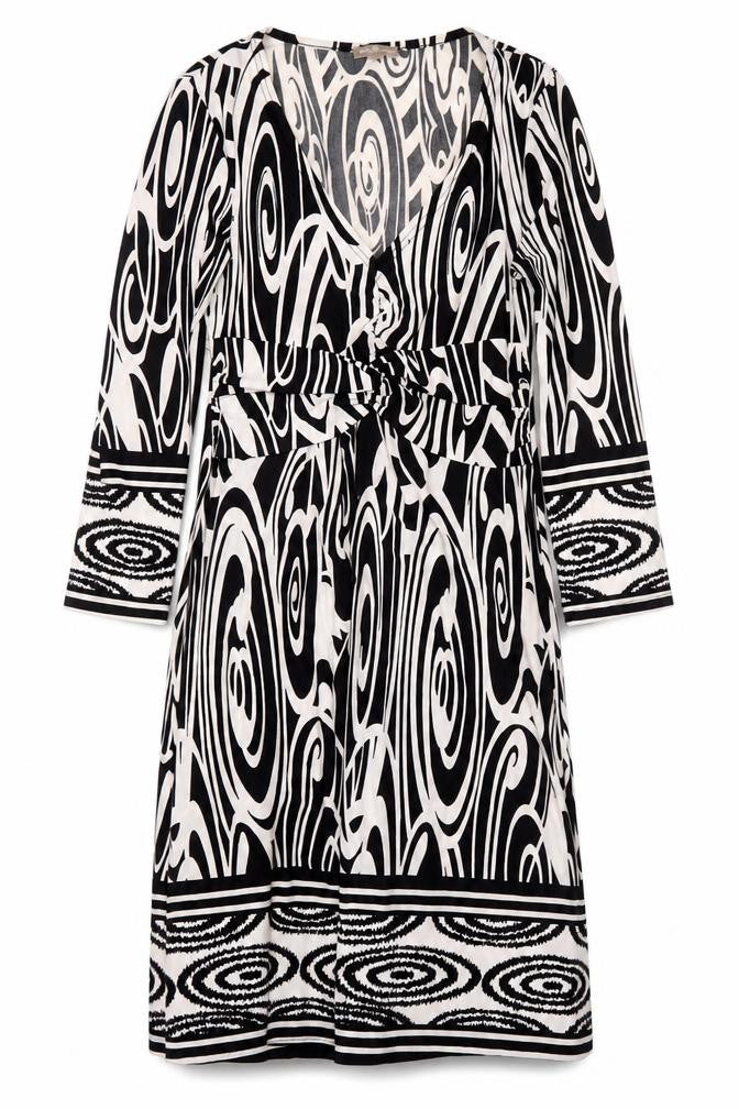 M&Co Women's Black Animal Print Dress Size 10