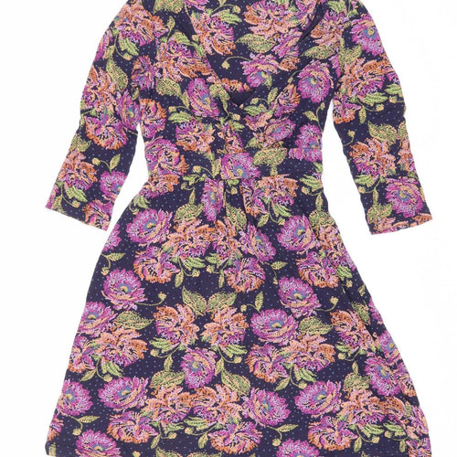 Fat Face Women's Multicoloured Floral Dress Size 8