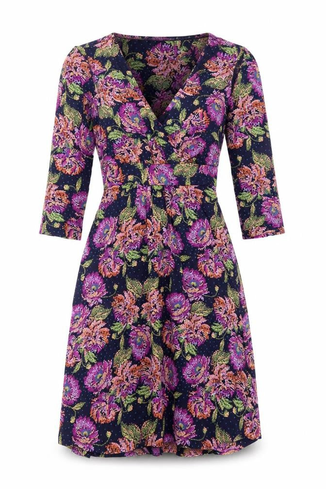 Front view of FatFace Women's Multicoloured Floral Dress, size 8