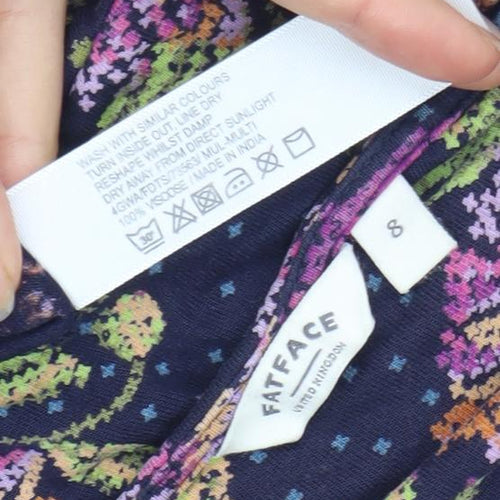 Fat Face Women's Multicoloured Floral Dress Size 8