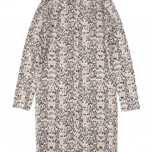 Marks and Spencer Women's Brown Animal Print Dress Size 8