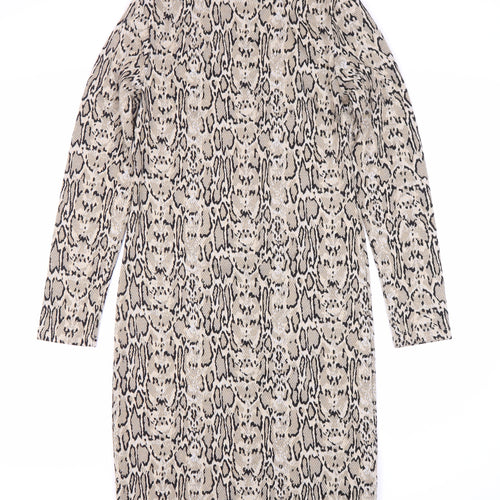 Marks and Spencer Women's Brown Animal Print Dress Size 8