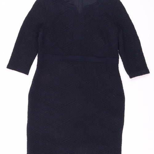 Gerry Weber Women's Blue 3/4 Sleeve Dress Size 14