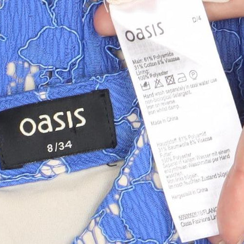 Oasis Women's Blue Sleeveless Dress Size 8