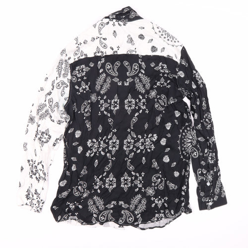 Zara Women's Multicoloured Paisley Button-Up Shirt