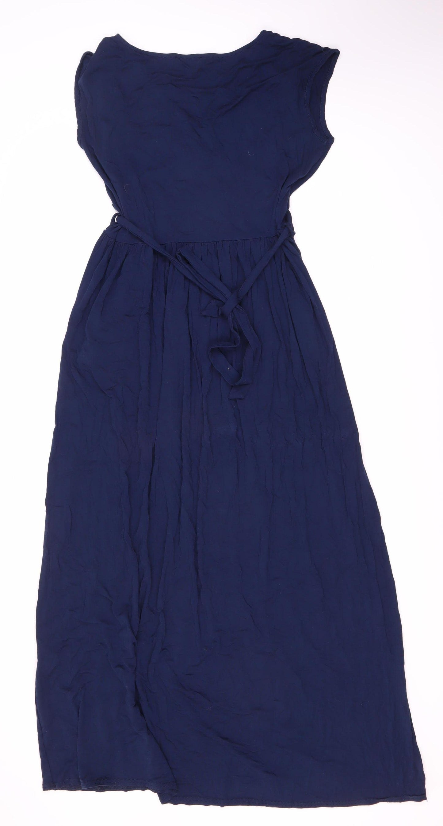 Popsy Blue V-Neck Midi Dress Women Size 16