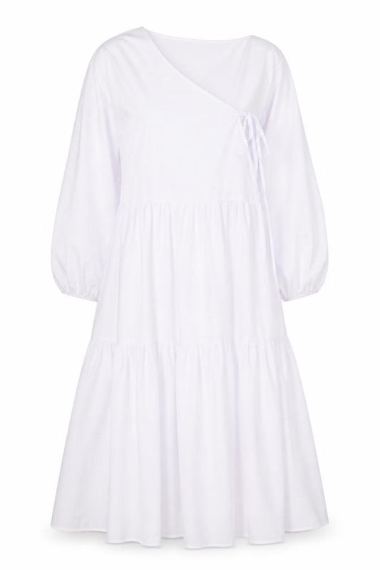 Front view of ASOS DESIGN Women's White Dress, size 14