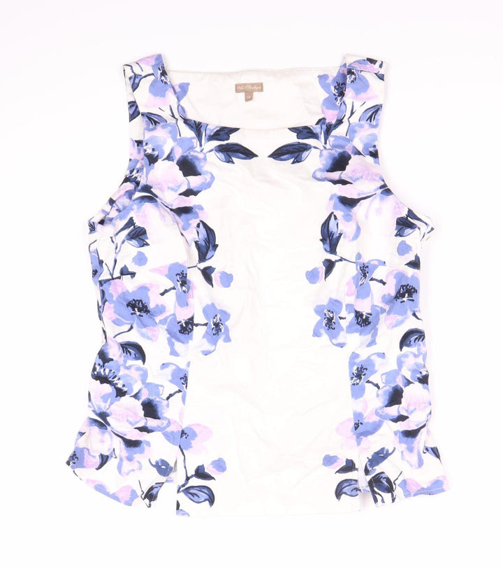 MCCo Women's Floral Sleeveless Blouse, Size 12 Multicoloured