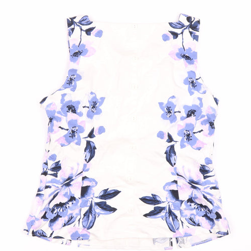 MCCo Women's Floral Sleeveless Blouse, Size 12 Multicoloured