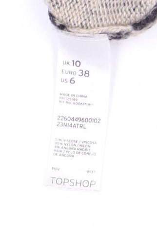 Topshop Women's Multicoloured Animal Print Pullover Jumper Size 10