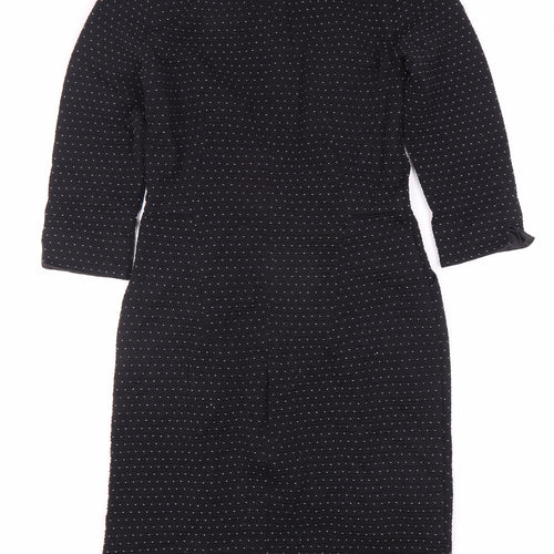 Laura Ashley Women's Black Midi Sheath Dress Size 8