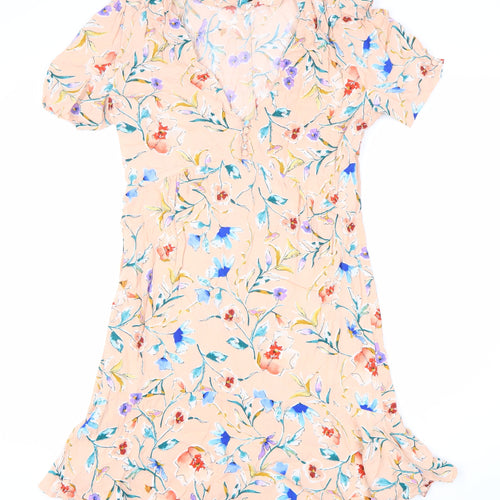 MNG Suit Women's Floral Dress Size 12 Short Sleeve